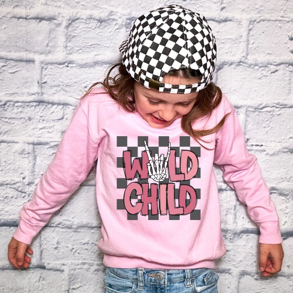Pink Wild Child Youth & Toddler Sweatshirt